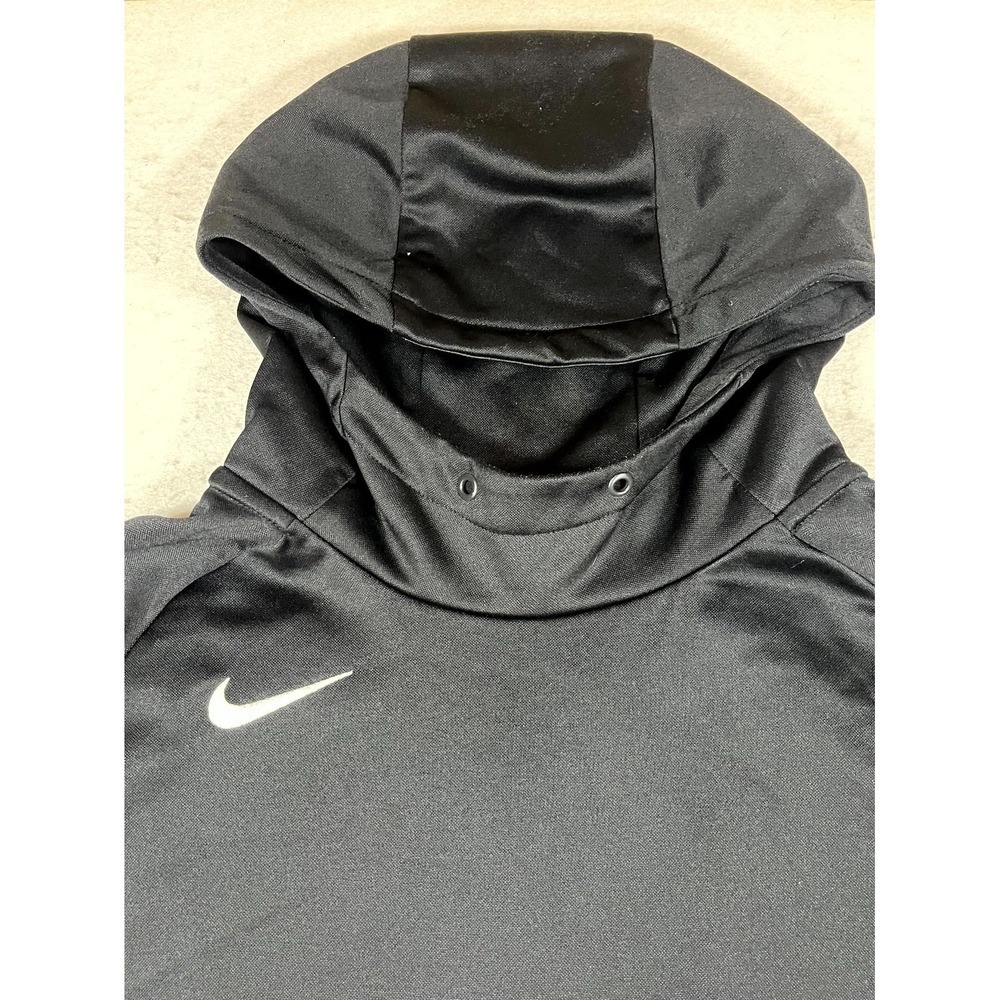 Nike Dri Fit Hoodie Mens 2XL Black Fleece Lined Raglan Sleeve Pullover Thermal - Picture 3 of 11